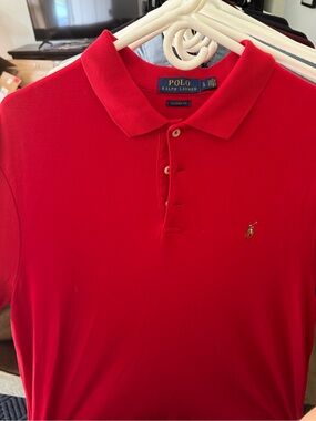 Polo by Ralph Lauren Classic Fit Red Men's Polo Shirt Large